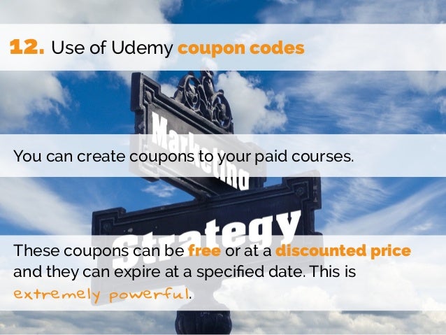12 use of udemy coupon