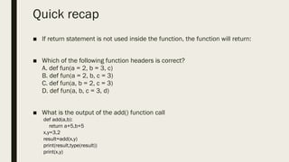 Def Function Computer Science User Defined Functions PPT whole topic explained | PPTX