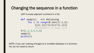 User Defined Functions PPT whole topic explained | PPTX