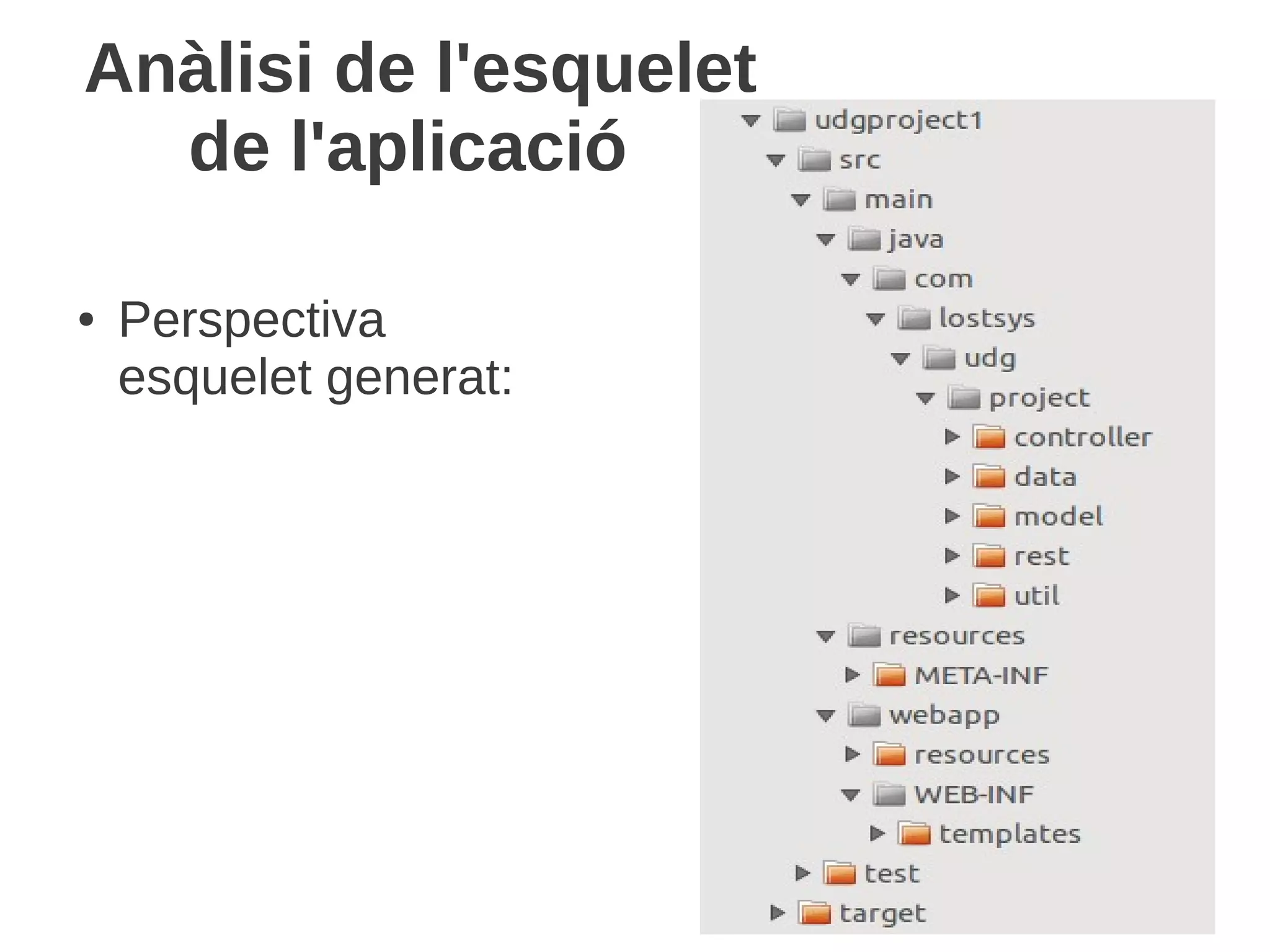Anàlisi de l'esquelet
  de l'aplicació

●   Perspectiva
    esquelet generat:
 