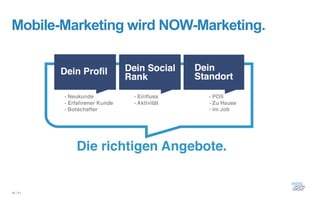 Mobile-Marketing wird NOW-Marketing.




38 / 61
 