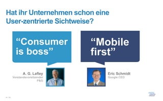 Hat ihr Unternehmen schon eine
User-zentrierte Sichtweise?




41 / 61
 