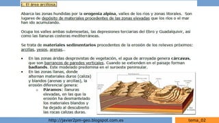 El relieve peninsular e insular.
http://javier2pm-geo.blogspot.com.es tema_02
 