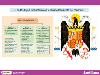 INTERNETINTERNET @javier2pm
3 de las leyes fundamentales y escudo franquista del régimen.
 