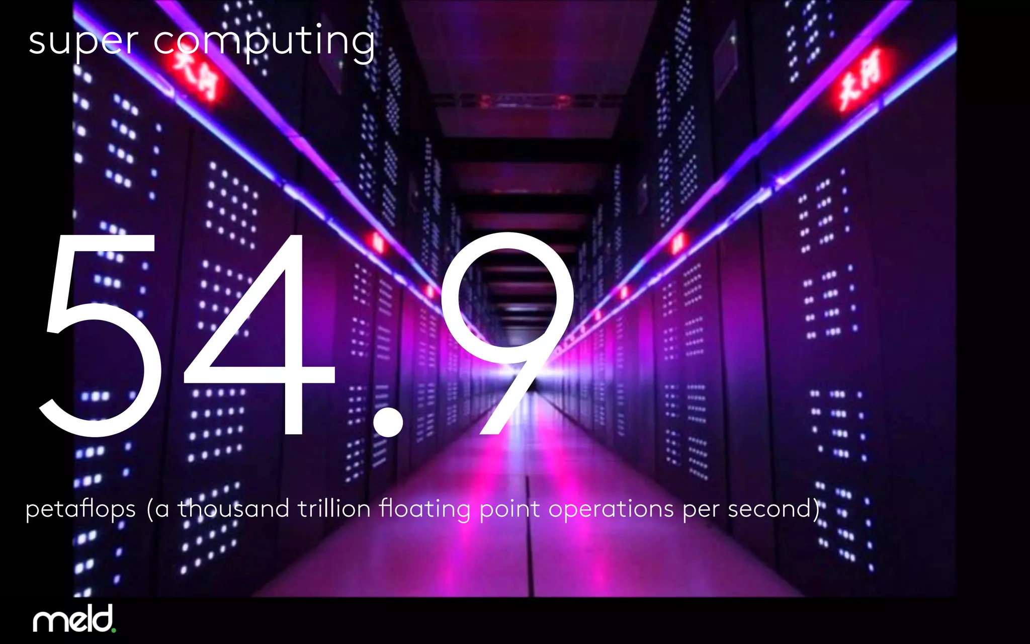 super computing
54.9
petaflops (a thousand trillion floating point operations per second) 
 
