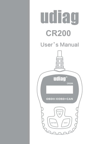 Udiag CR200 User's Manual