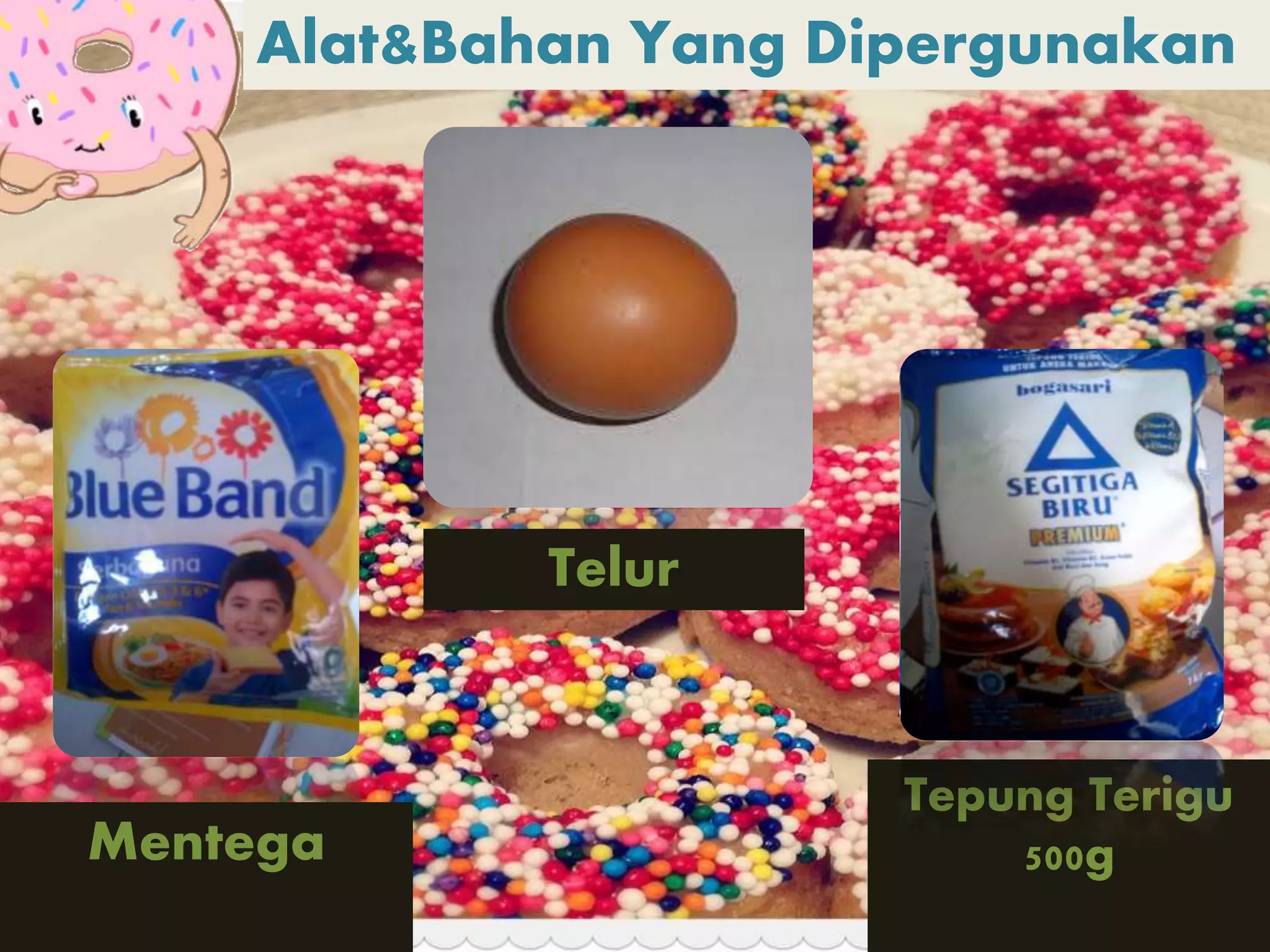 cara membuat donat presentasi kewirausahaan PPTX