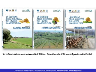 «Divulgazione della sicurezza e degli infortuni nel settore agricolo» Stefano Barbieri , Veneto Agricoltura
in collaborazione con Università di Udine - Dipartimento di Scienze Agrarie e Ambientali
 