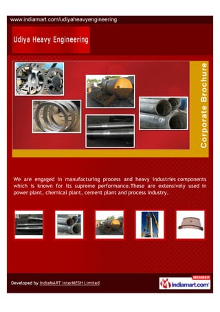 We are engaged in manufacturing process and heavy industries components
which is known for its supreme performance.These are extensively used in
power plant, chemical plant, cement plant and process industry.
 