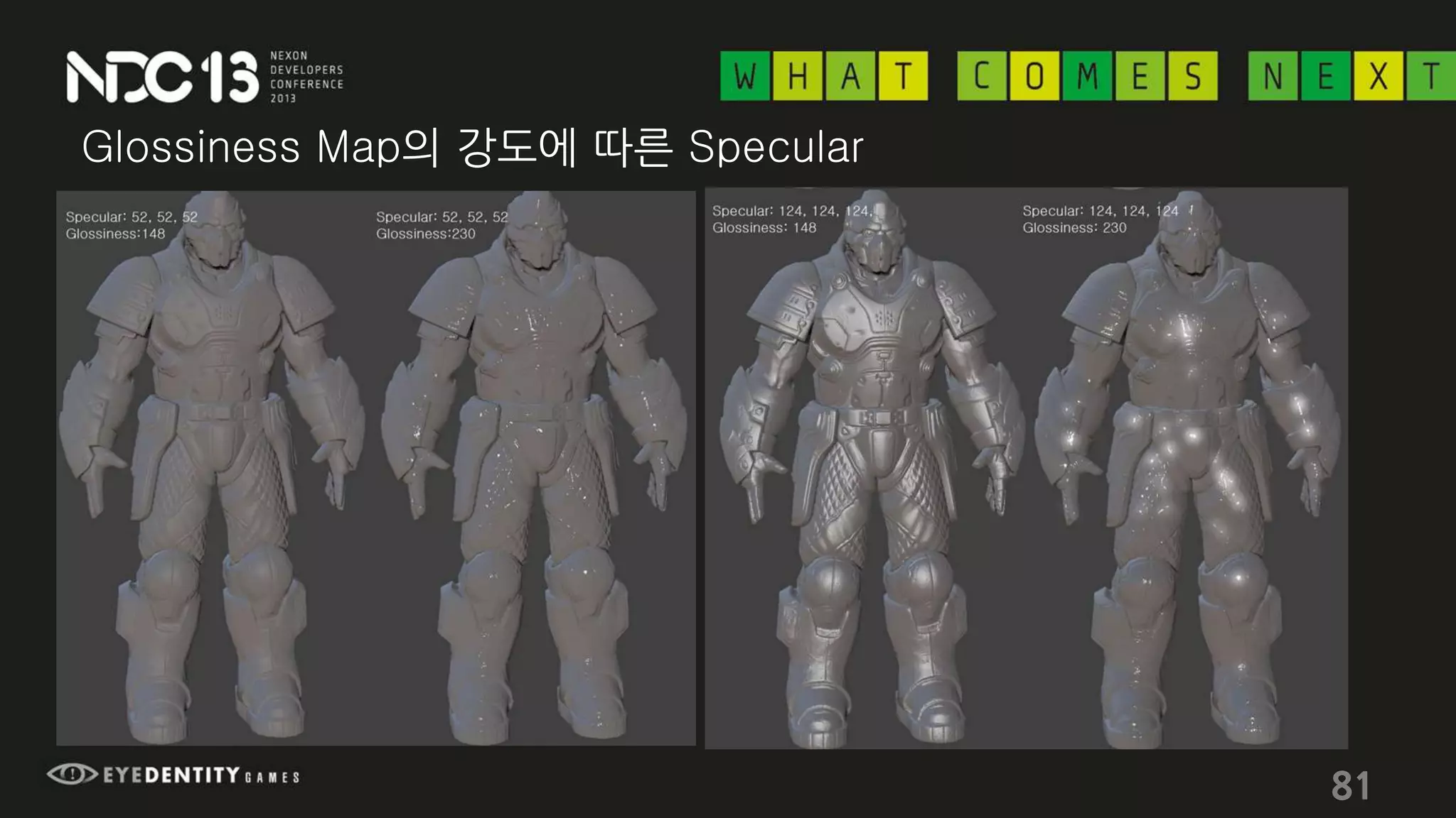 Glossiness Map의 강도에 따른 Specular
81
 