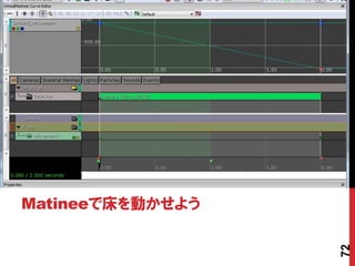 Matineeで床を動かせよう




                  72
 