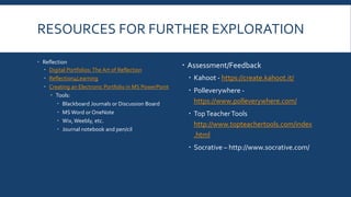 RESOURCES
 More About Disabilities:
 Understood - (Link opens in a new
window)
Information on various learning
disabilities (Executive function, ADHD,
Dyslexia, Dysgraphia, etc.)
https://www.understood.org/en
 National Center for Learning Disabilities –
(Link opens in a new window)
Clearinghouse of information about
programs, advocacy, reports and studies
about various LD
http://www.ncld.org/
 UDL
 Explanation of UDL (A Prezi Presentation)
- (Link opens in a new window)-
http://prezi.com/zvehbf95tho8/?utm_ca
mpaign=share&utm_medium=copy&rc=e
x0share
 LearnerVariability and Universal Design
for Learning (Webinar series) - (Link
opens in a new window)
http://udlseries.udlcenter.org/presentatio
ns/learner_variability.html?plist=explore
 