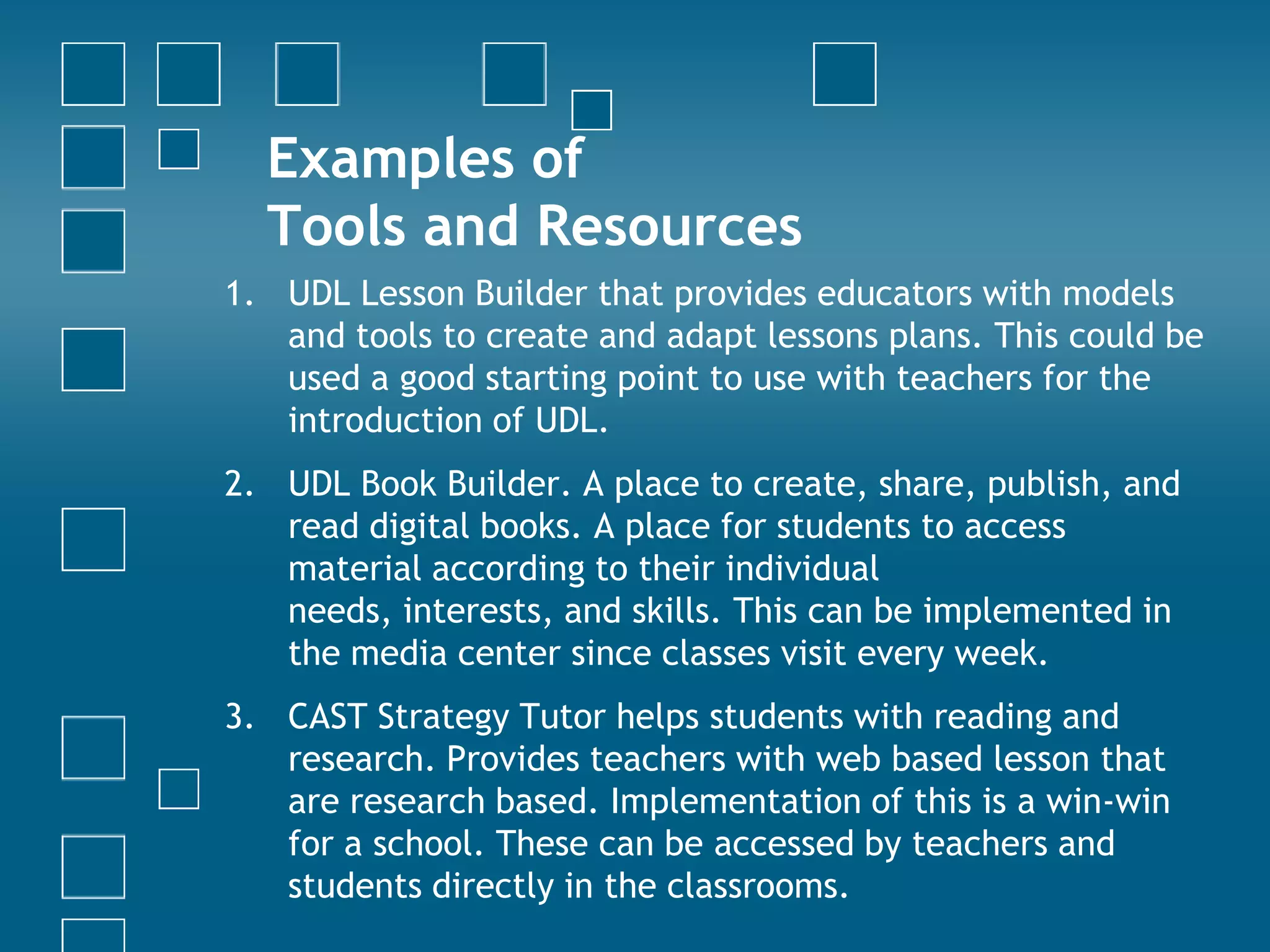 Provide options for comprehension