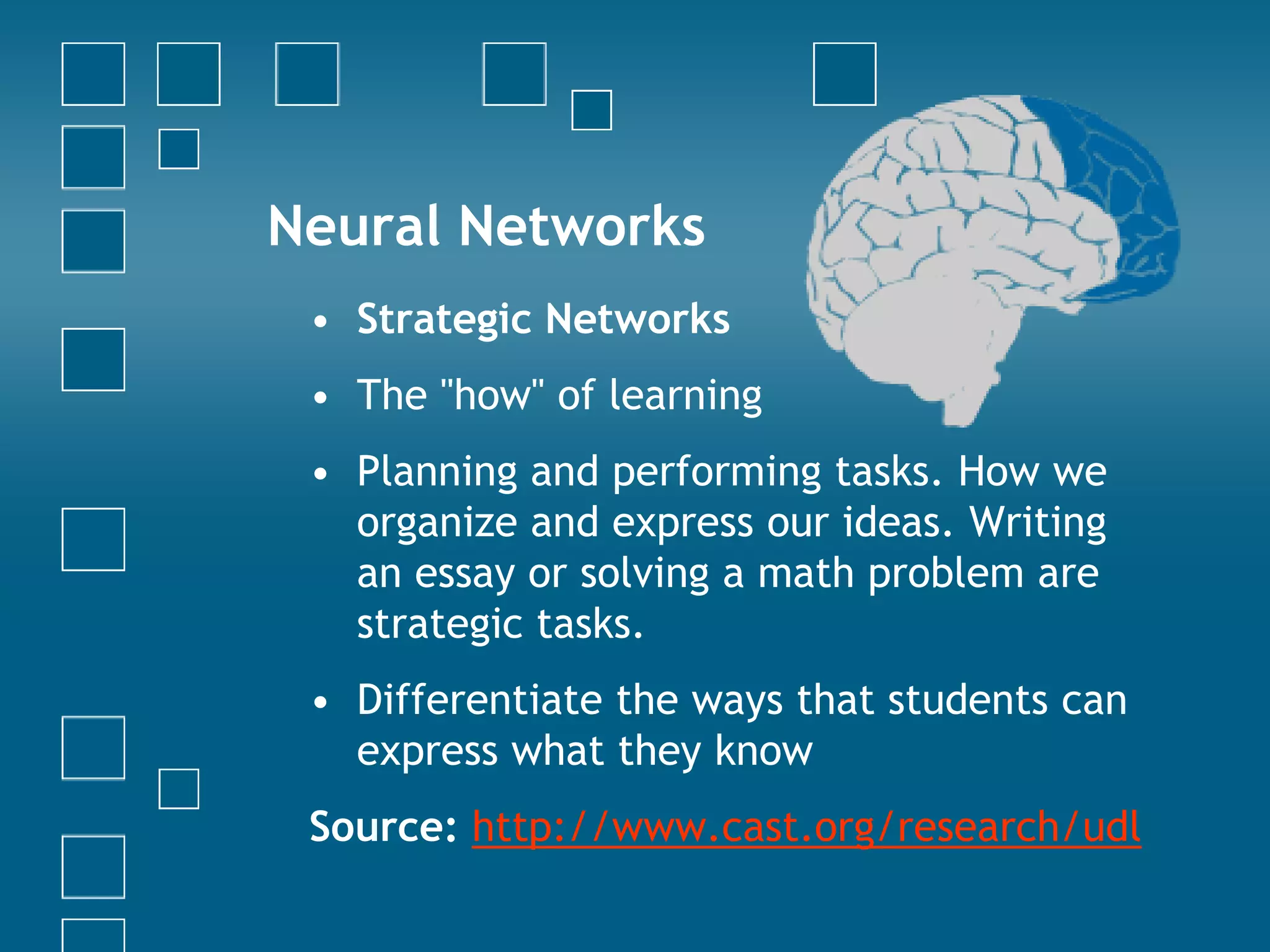 Offer alternatives for auditory information