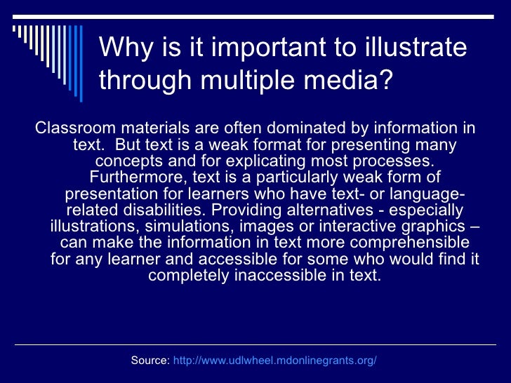 UDL 2.5 Illustrate through multiple media