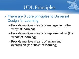 UDL - The Three Principles | PPTX