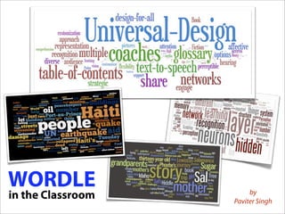 WORDLE                  by
in the Classroom   Paviter Singh
 