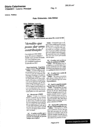 Udo se filia ao PMDB