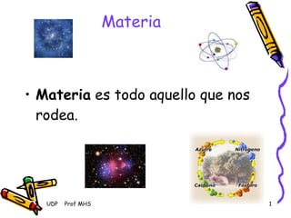 Materia ,[object Object],UDP  Prof MHS 