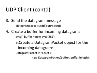 Easy Steps to implement UDP Server and Client Sockets | PPT