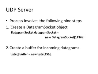Easy Steps to implement UDP Server and Client Sockets | PPT