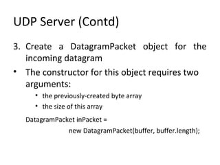 Easy Steps to implement UDP Server and Client Sockets | PPT