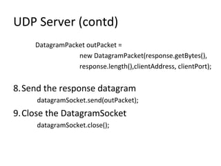 Easy Steps to implement UDP Server and Client Sockets | PPT