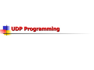 UDP Programming 