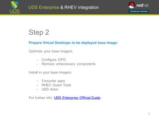 UDS Enterprise & RHEV Quick Steps | PPT