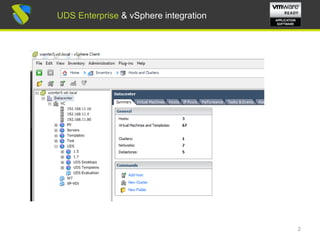 2
UDS Enterprise & vSphere integrationUDS Enterprise & vSphere integration
 
