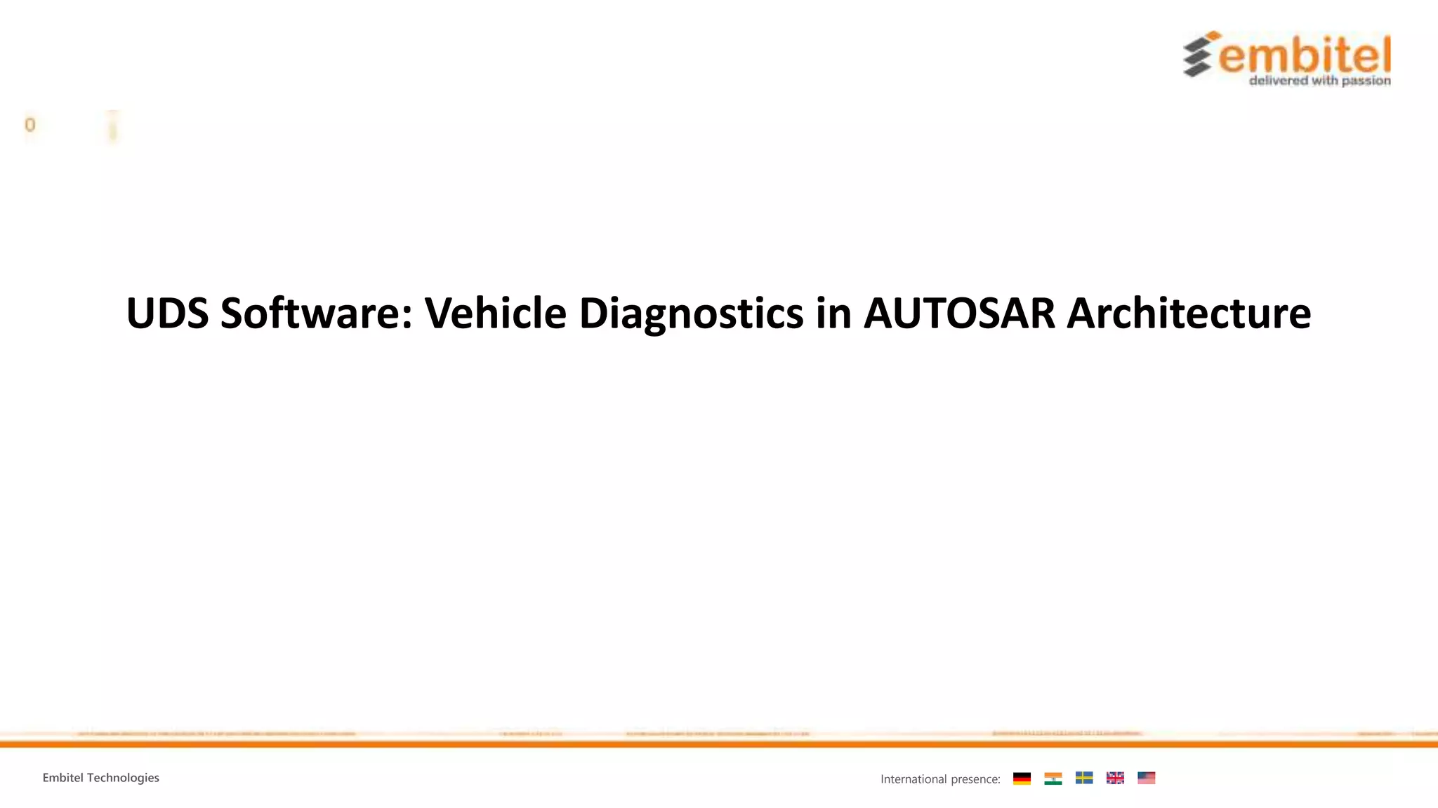 UDS: Vehicle Diagnostics in AUTOSAR Software Architecture | PPTX