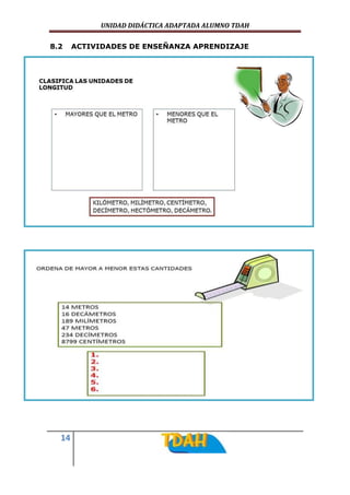 UNIDAD DIDÁCTICA ADAPTADA ALUMNO TDAH
8.2

14

ACTIVIDADES DE ENSEÑANZA APRENDIZAJE

 