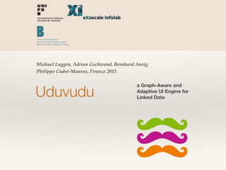 Michael Luggen, Adrian Gschwend, Bernhard Anrig,
Philippe Cudré-Maurox, Firenze 2015
Uduvudu
a Graph-Aware and
Adaptive UI Engine for
Linked Data
 