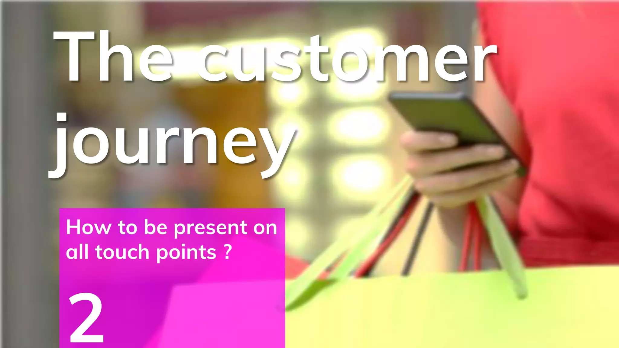 The customer
journey
How to be present on
all touch points ?
2
 