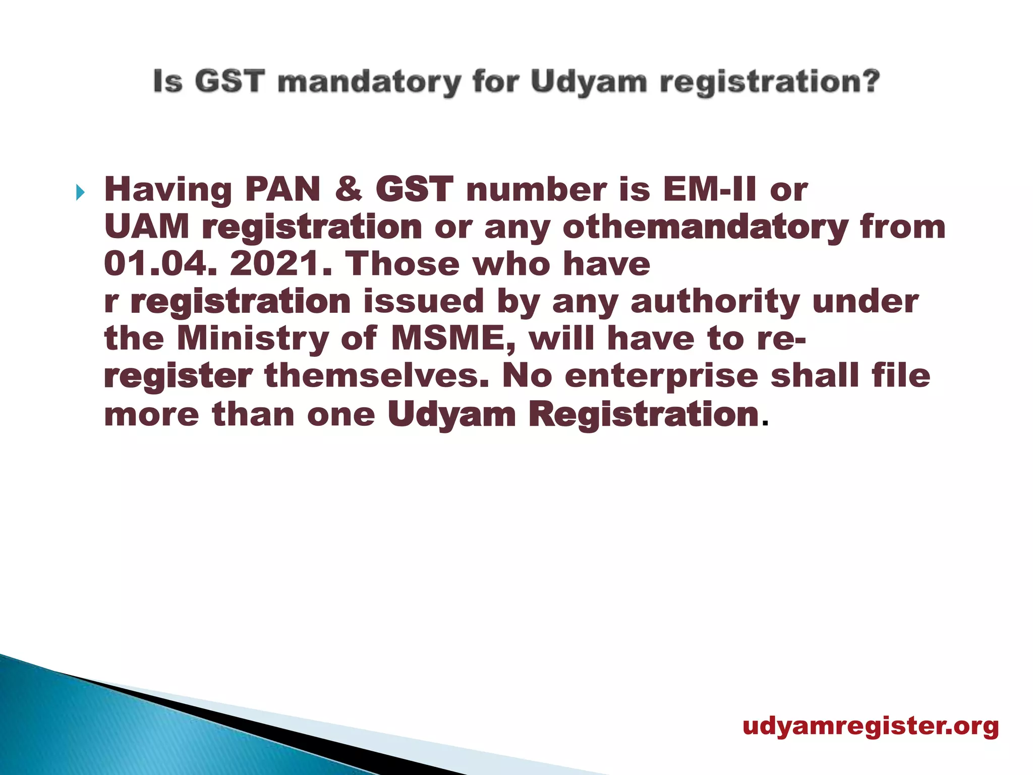 Udyam registration ppt | PPTX