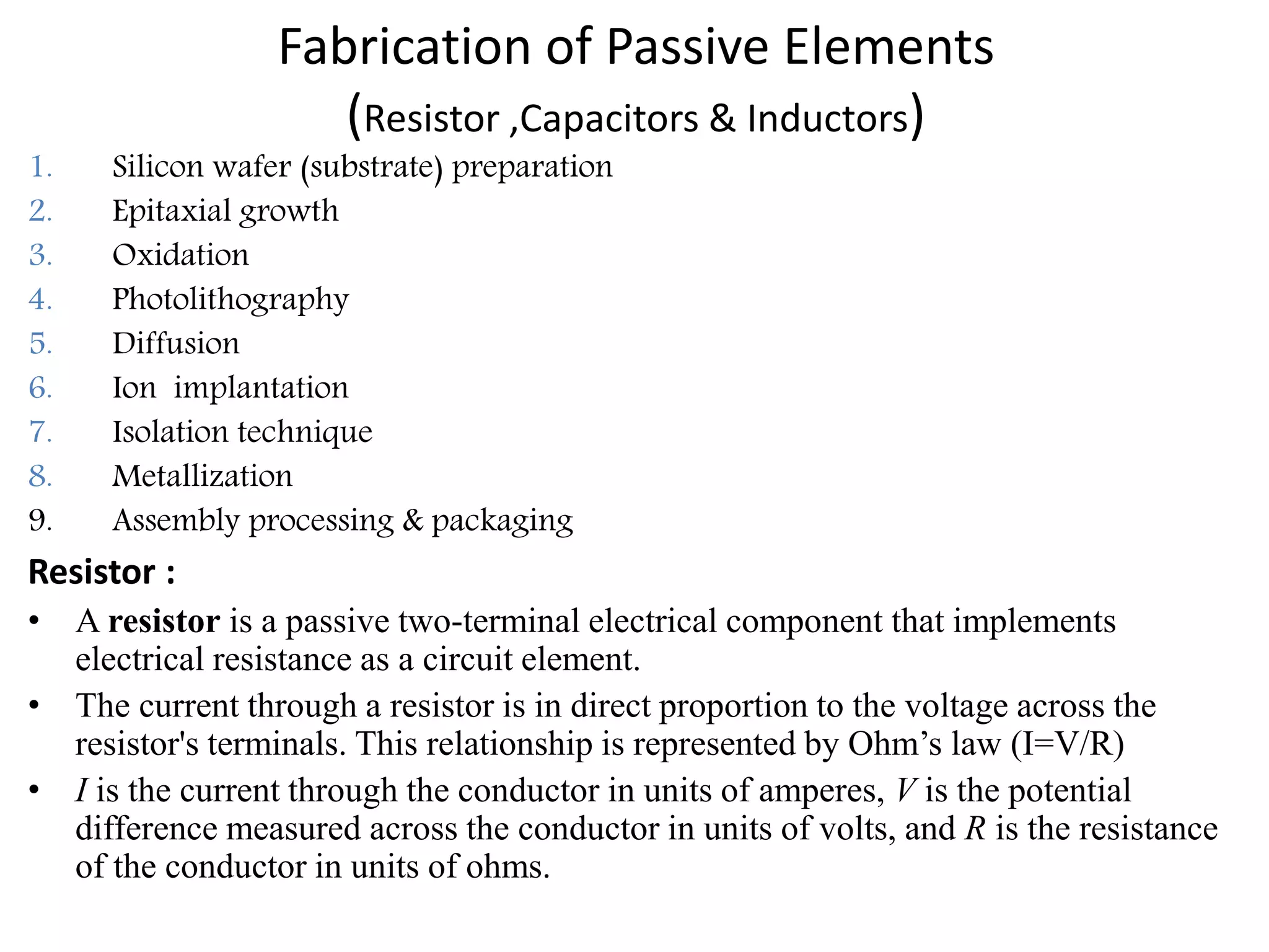 Introduction To Microelectronics | PPTX