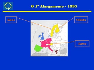 O 5º Alargamento - 1995
SuéciaSuécia FinlândiaFinlândia
ÁustriaÁustria
 