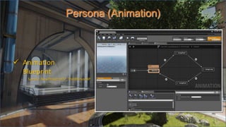 Persona (Animation)
 Animation
Blueprint
- Sample: NewProject→TP_ThirdPersonBP
 
