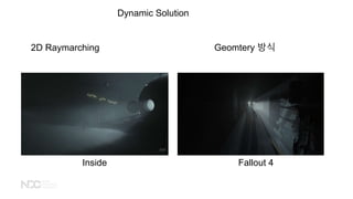 Dynamic Solution
Geomtery ??2D Raymarching
Inside Fallout 4
 