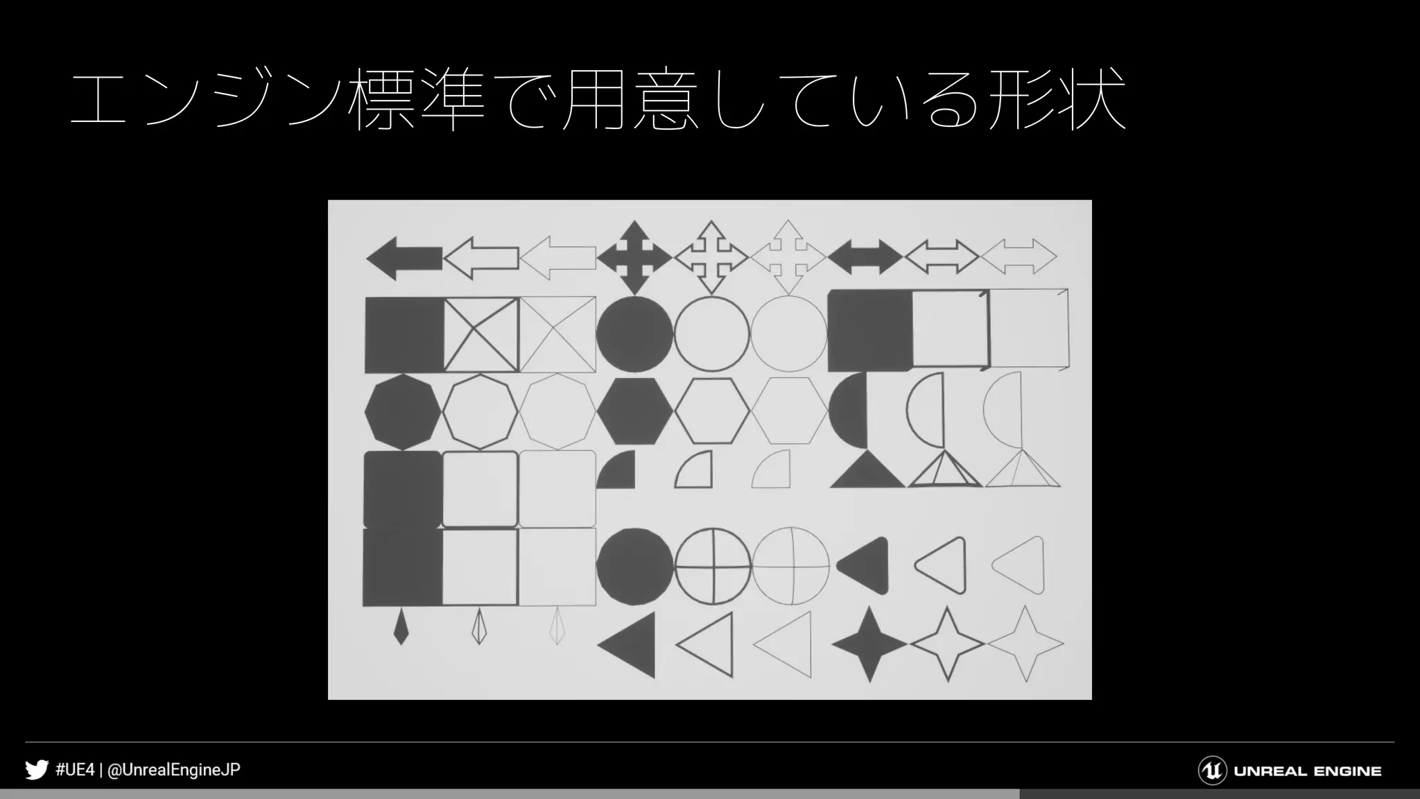 エンジン標準で用意している形状
 
