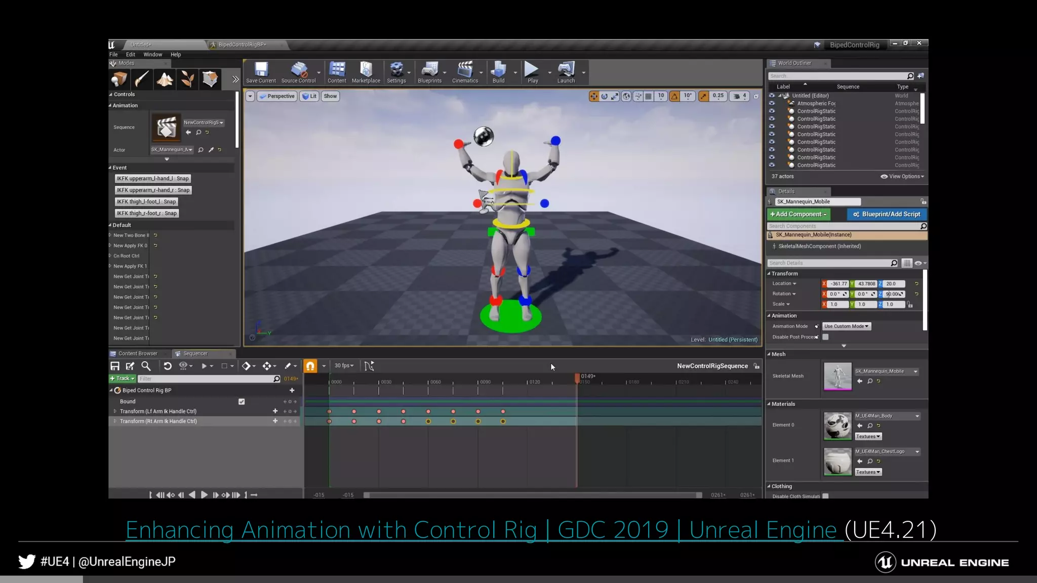 Enhancing Animation with Control Rig | GDC 2019 | Unreal Engine (UE4.21)
 