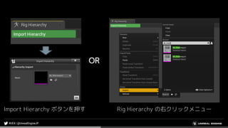 OR
Import Hierarchy ボタンを押す Rig Hierarchy の右クリックメニュー
 