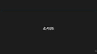処理順
16
 
