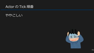 Actor の Tick 順番
ややこしい
73
 