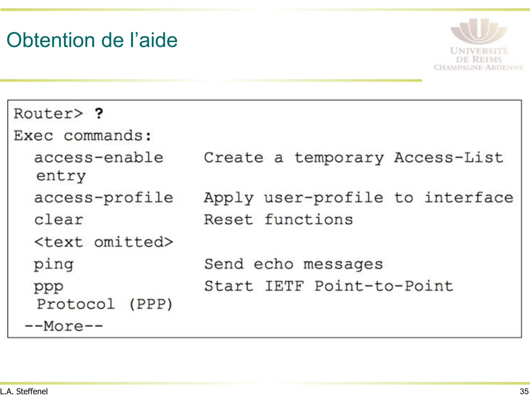 35
L.A. Steffenel
Obtention de l’aide
 