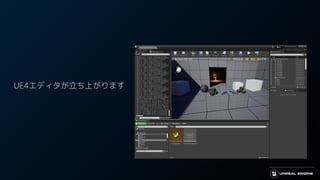 UE4エディタが立ち上がります
 