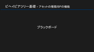 ビヘイビアツリー基礎 - アセットの種類/BPの機能
ブラックボード
 