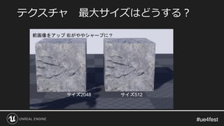 #ue4fest#ue4fest
テクスチャ 最大サイズはどうする？
前画像をアップ 右がややシャープに？
サイズ2048 サイズ512
 
