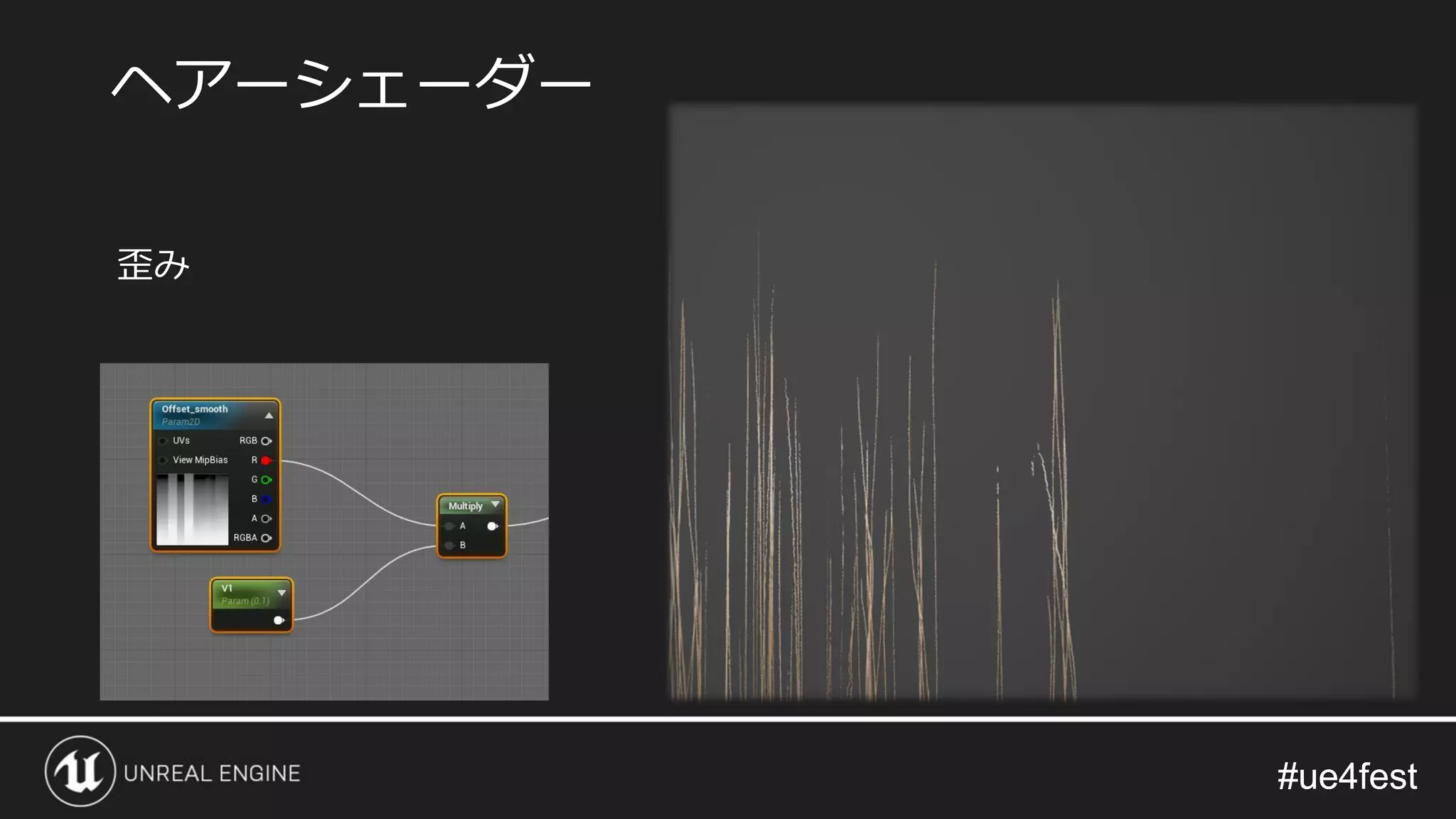 #ue4fest#ue4fest
歪み
ヘアーシェーダー
 