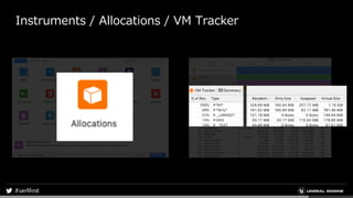 Instruments / Allocations / VM Tracker
 